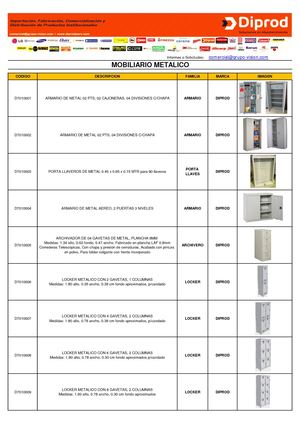 CATALOGO MOBILIARIO METALICO