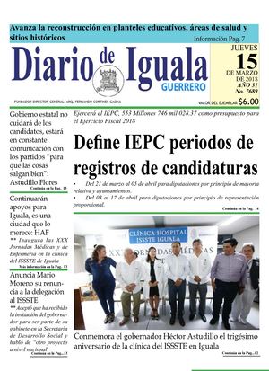 Diario De Iguala Jueves 15 De Marzo De 2018