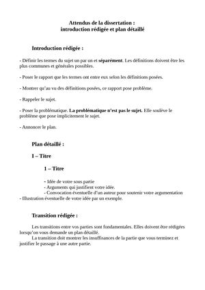 Attendus De La Dissertation