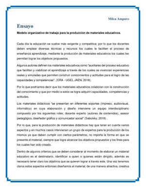 Producción De Materiales Educativos