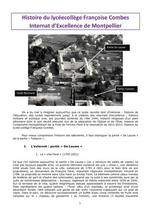 Pe Histoire Du Lycéecollège Françoise Combes