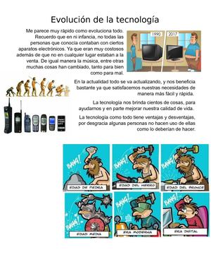 Evolución De La Tecnología.