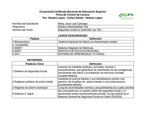 Ficha Control De Lectura Xls Maria Joice Leal Camargo