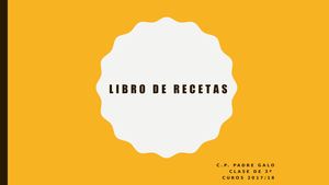 Libro De Recetas