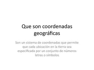 Que Son Coordenadas Geográficas