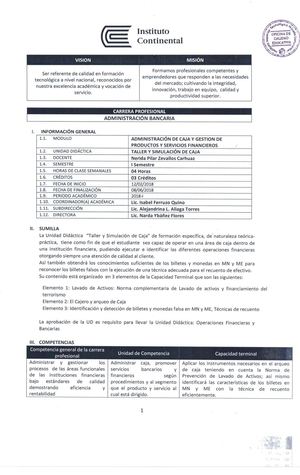 TALLER DE SIMULACIÓN DE CAJA PILAR NERIDA ZEVALLOS CARHUAZ