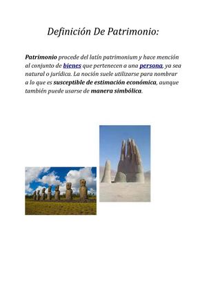Definición De Patrimonio