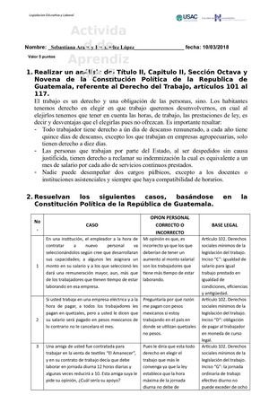 Hoja De Trabajo 3 Legislacion 10 03 2018