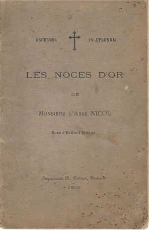 Les Noces D'or De L'abbé Nicol
