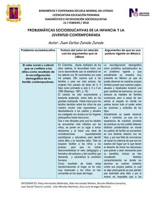 Cuadro Problemas Socioeducativos
