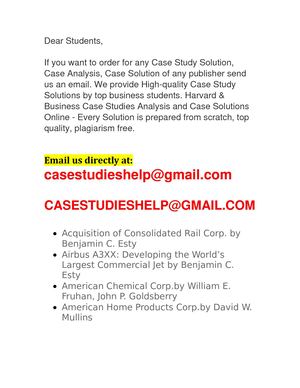 Interco Harvard Case