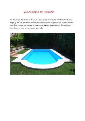 Matias Zamorano Pino Vacaciones De Verano