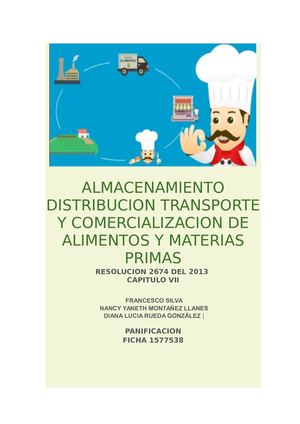 Cartilla Almacenamiento Distribucion Transporte Y Comercializacion De Alimentos
