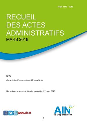 Recueil Actes Administratifs Cp12032018 Seda