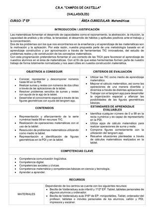 Programaciones Tic Matematicas