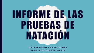 Marco Teorico Y Pruebas De Natación