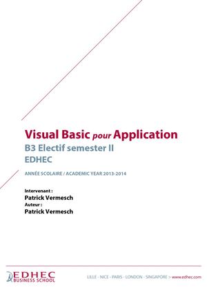 Micro Informatique Approfondie Vba 01