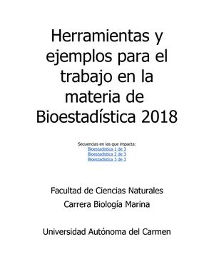 Cuaderno De Trabajo Bioestadística 2018