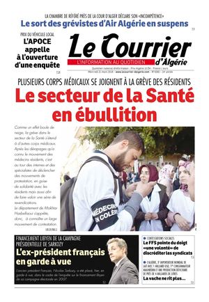 Le Courrier D'Algérie Du Mercredi 22 Mars 2018