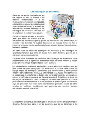 Las Estrategias De Enseñanza y aprendizaje del idioma Inglés