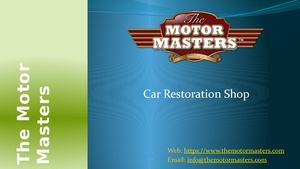 Classic Car For Restoration The Motor Masters