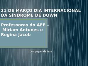21 De Março Dia Internacional Da Síndrome De Down