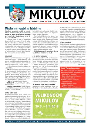 Zpravodaj města Mikulov 5/2018