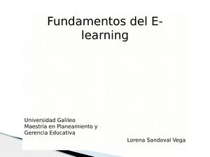 Presentación1 Sobre Fundamentos Del E Learning Ppt