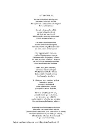 A Fe Y Alegría 10