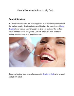 Pdf Doc Dental Option Cork