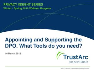 Tools needed for Appointing and Supporting DPO role | TrustArc