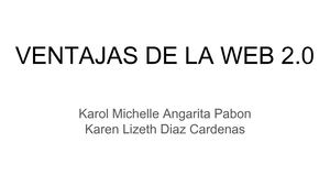 Web 2 0 Karol Michelle Angarita Pabon Karen Lizeth Diaz Cardenas (1)