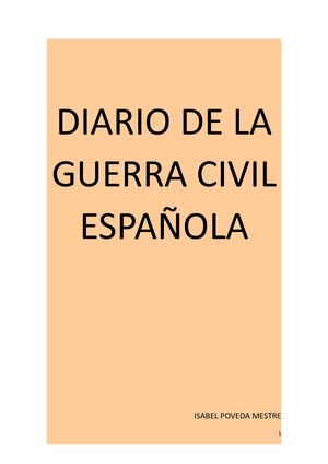 Diario De La Guerra Civil Española Isabel Poveda
