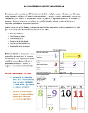CARTILLA DOCUMENTOS IMPORTACIÓN