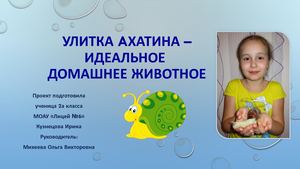 Презентация. Улитка Ахатина - идеальное домашнее животное