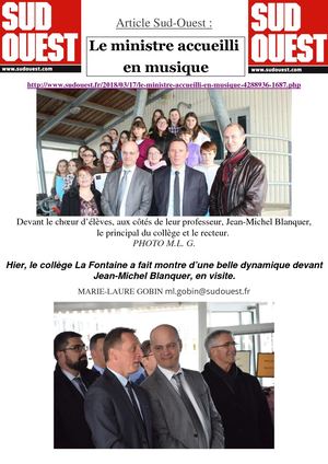 Visite du ministre à Montlieu