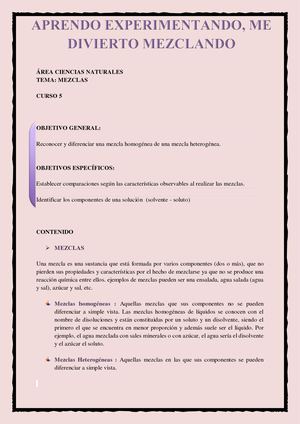 1 Aprendo Experimentando, Me Divierto Mezclando