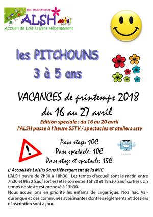 Programme Vacances Printemps 2018 3 5 Ans