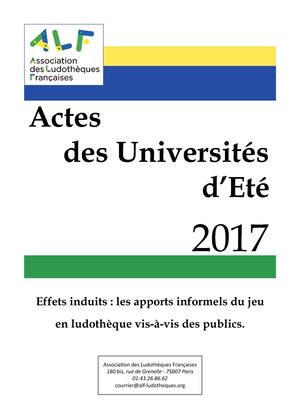 Actes Université d'été 2017