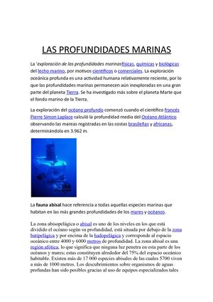 Las Profundidades Marinas