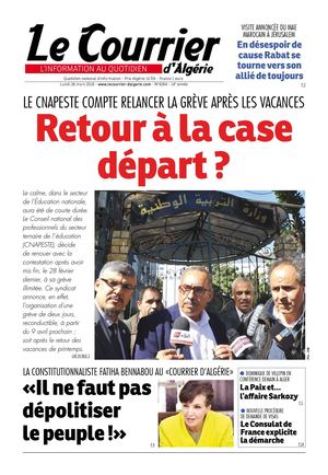 Le Courrier D'Algérie Du Lundi 26 Mars 2018