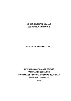 Conciencia Moral A La Luz Del Concilio Vaticano Ii