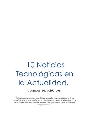 10 Avances Tecnológicos En La Actualidad