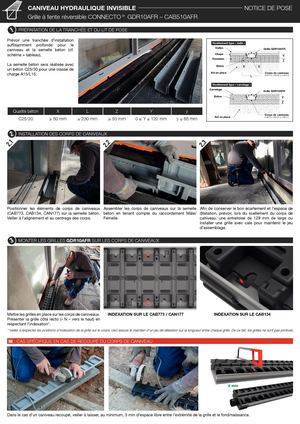 Notice de pose - Caniveau hydraulique Connecto