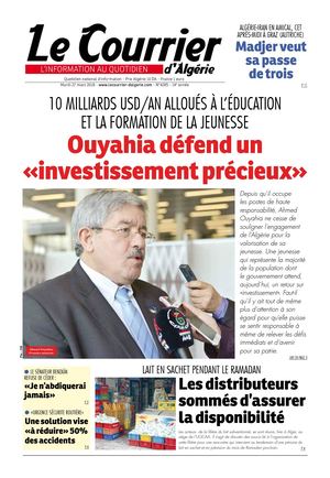 Le Courrier D'Algérie Du Mardi 27 Mars 2018