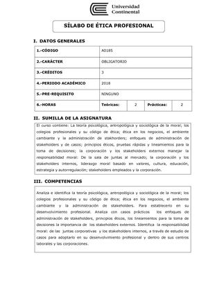 A0185 Silabo Etica Profesional