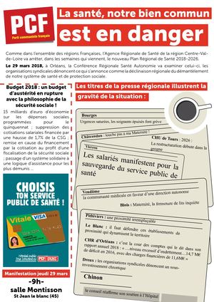 Tract régional santé - PCF