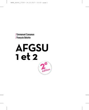 AFGSU 1 et 2 - Le Mémo