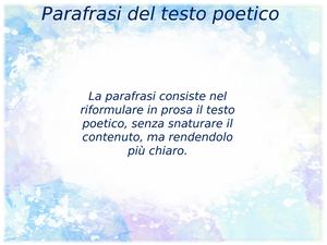 La Parafrasi