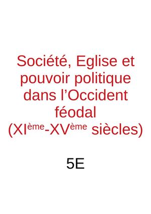 L'Occident féodal - 5ème E
